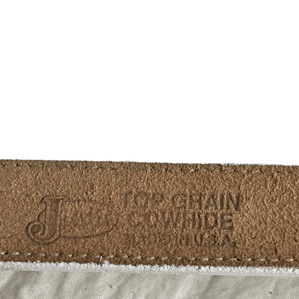 Justin White Leather Belt - Picture 4 of 4